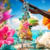 Colorful tie-dyed rabbit fabric keychains, rabbit lanterns, colored lanterns, iron cans, decorative pendants Specification image